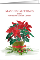 Season’s Greetings Poinsettia Plant, Nursery-Garden Customize card