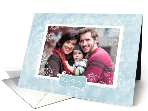 Snowflake Border Christmas Photo card (1407142)