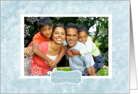 Snowflake Border, Happy Holiday Photo Card