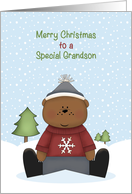 Winter Bear, Christmas for Grandson card