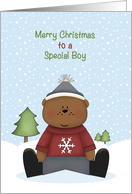 Winter Bear, Christmas for a Special Boy card