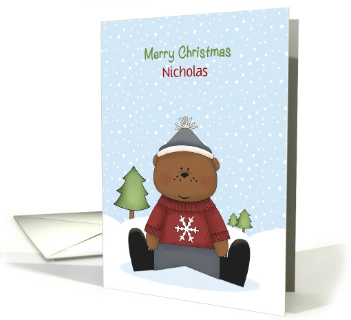 Christmas Winter Bear, Customize card (1407244)