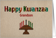 Kwanzaa Kinara for Grandson card