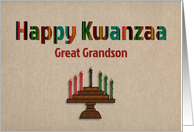 Kwanzaa Kinara for Great Grandson card