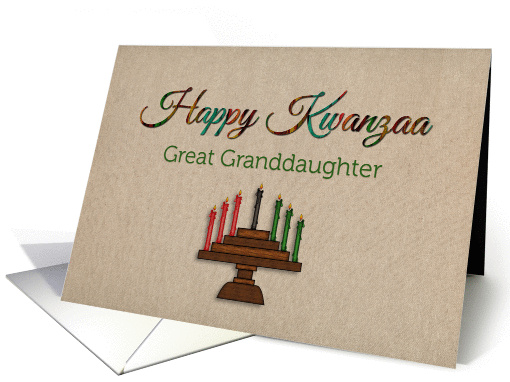 Kwanzaa Kinara for Great Granddaughter card (1407324)