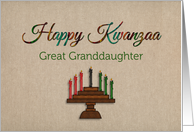 Kwanzaa Kinara for Great Granddaughter card