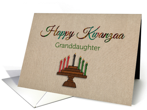 Kwanzaa Kinara for Granddaughter card (1407326)