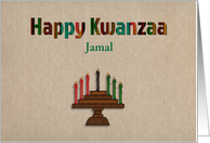 Kwanzaa Kinara, Personalize card