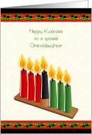 Festive Kwanzaa Kinara for Granddaughter card