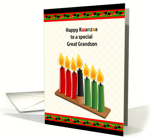 Festive Kwanzaa Kinara for Great Grandson card (1407344)
