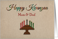 Kwanzaa Kinara, Mom and Dad card