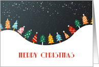 Hill of Christmas Trees, Merry Christmas card