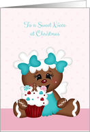 Gingerbread Angel, Christmas for Niece card