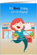 Happy Shopper, Black Friday Invitation card