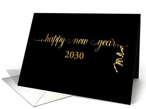 Happy New Year, Gold Ribbon, Customize card (1410708)
