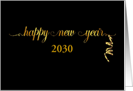 Happy New Year, Gold Ribbon, Customize card