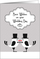 Gay Men Wedding Congratulations, Birds in Top Hats card