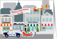 Merry Christmas for Police Force, Street Scene card