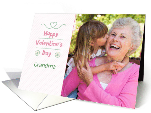 Valentine's Day Photo Card with Hearts, Customized Text card (1416292)