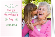 Valentine’s Day Photo Card with Hearts, Customized Text card