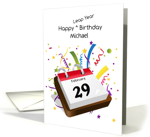 February 29th, Leap Year Birthday Calendar, Personalize card (1416548)
