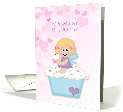 Cupcake Angel, Valentine's Day for Sweet Girl card (1416926)