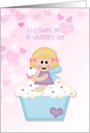 Cupcake Angel, Valentine’s Day for Sweet Girl card