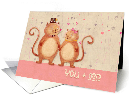 Cute Cat Couple for Valentine's Day card (1417916)