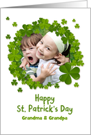 Shamrock Frame, St. Patrick’s Day Photo Card, Customize card