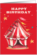 Circus Tent Birthday Wishes card