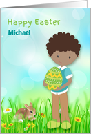 Little Dark Skinned Easter Boy, Customize card
