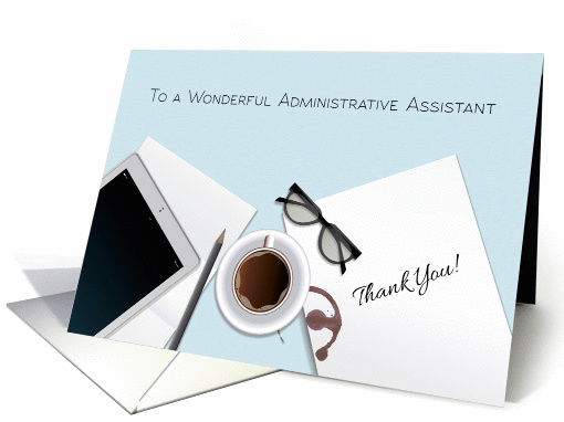 Desktop Scene, Administrative Professionals Day Thank You card