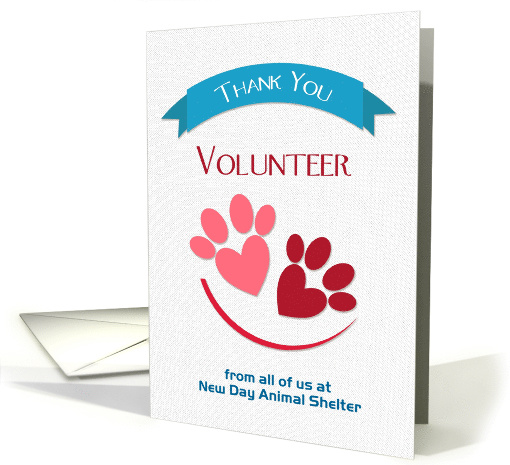 Animal Shelter Volunteer Customized Thank You, National... (1425612)