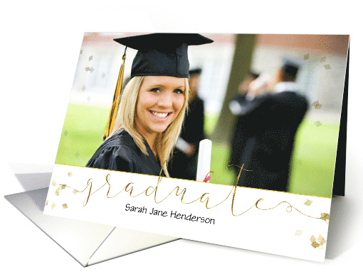 Golden Graduation Photo card (1427532)