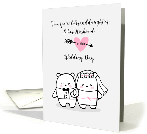 Wedding Day Congratulations Granddaughter and Husband card (1431216)
