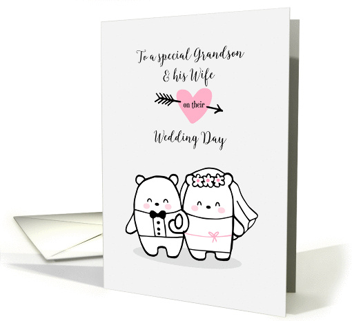 Wedding Day Congratulations Grandson and Wife card (1431574)