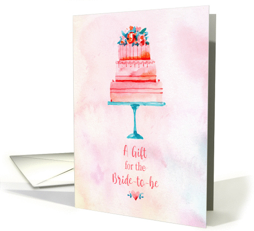 Pink Wedding Cake, Gift for Bride-to-Be card (1432674)
