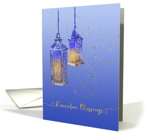 Purple Lanterns for Ramadan card (1433010)