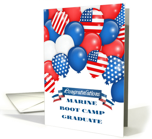 Patriotic Balloons for Marine Boot Camp Graduate card (1433918)