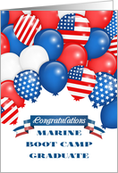 Patriotic Balloons for Marine Boot Camp Graduate card
