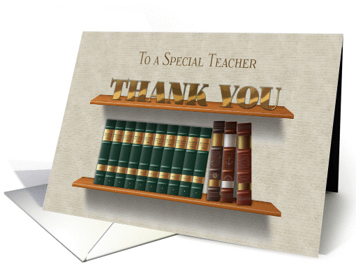 Teacher Thank You with Bookshelf card (1434904)