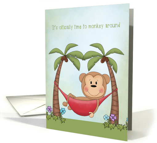 Retirement Wishes, Monkey in Hammock card (1436508)
