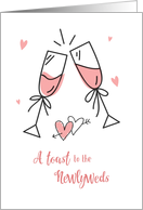 Champagne Toast for Newlyweds card