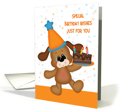 Birthday Dog with Cake card (1437556)