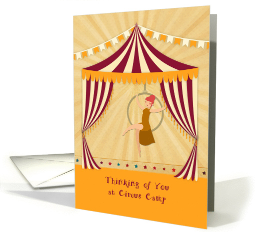 Thinking of You at Summer Circus Camp with Trapeze Girl card (1437870)