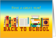 Back to School with Row of Books card