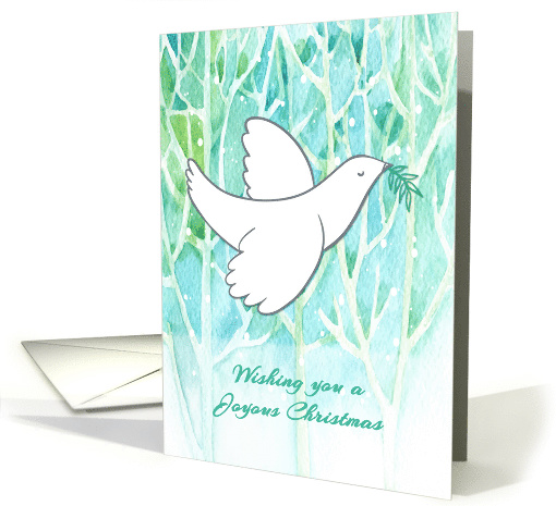 Wintery Trees with White Dove for a Joyous Christmas card (1443858)