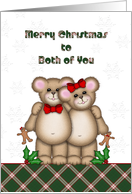 Christmas Bear Couple for Both of You card