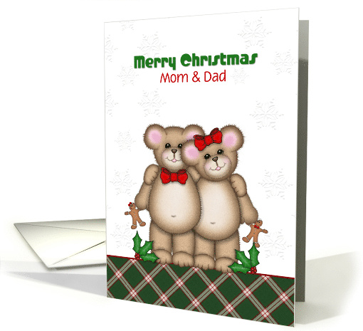 Merry Christmas Bear Couple for Customization card (1444048)