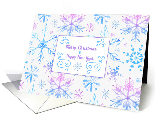 Watercolor Pastel Snowflakes for Christmas card (1449686)